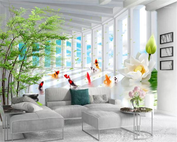 3d modern wallpaper 3d extended space promenade charming lotus goldfish hd indoor living room bedroom decoration mural wallpaper1
3d modern wallpaper 3d extended space promenade charming lotus goldfish hd indoor living room bedroom decoration mural wallpaper1