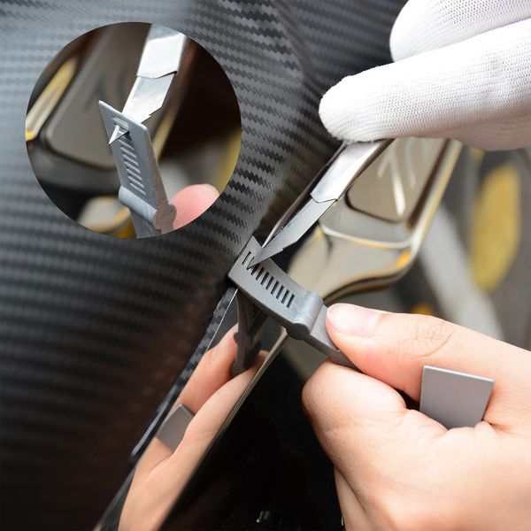 foshio carbon fiber film vinyl wrap car accessories tool kit magnet squeegee clean scraper car stickers window tinting tools h jllcyn