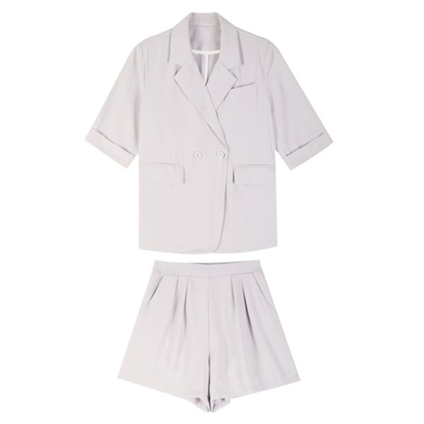 2021 new summer new korean was thin suit jacket shorts two-piece female 3 piece set 4lg1, Gray
2021 new summer new korean was thin suit jacket shorts two-piece female 3 piece set 4lg1, Gray