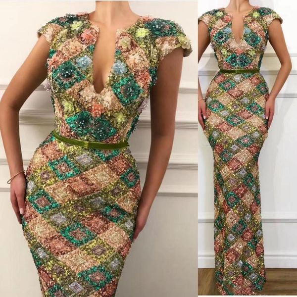 2019 real pictures sequined flower prom dress floor length special occasion gowns custom made, White;black
2019 real pictures sequined flower prom dress floor length special occasion gowns custom made, White;black