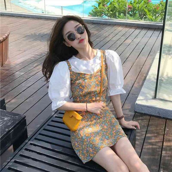 summer french articidal slim flower sling dress girl shirt skirt two-piece set., Gray
summer french articidal slim flower sling dress girl shirt skirt two-piece set., Gray
