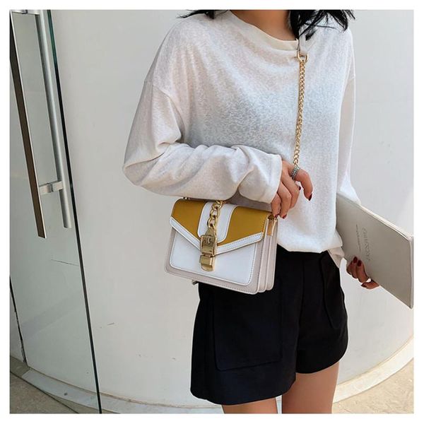 contrast color pu leather crossbody bags for women 2020 chain wide strap shoulder messenger handbags lady hand bag
contrast color pu leather crossbody bags for women 2020 chain wide strap shoulder messenger handbags lady hand bag
