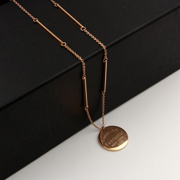 fashion stainless steel rose gold color long square fantastic letter love round pendant necklace sweater chain women gift 201104, Silver
fashion stainless steel rose gold color long square fantastic letter love round pendant necklace sweater chain women gift 201104, Silver