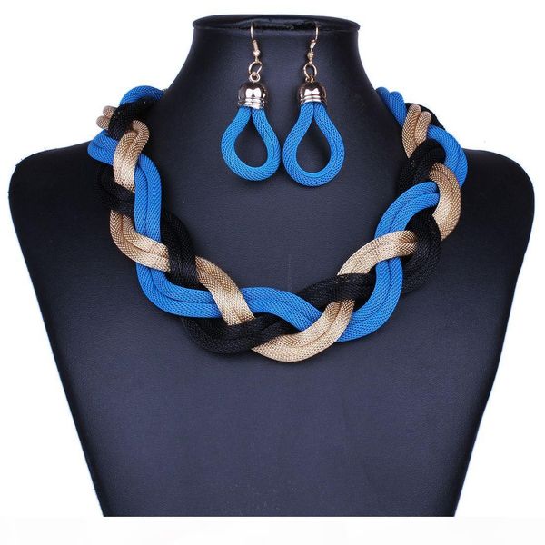 fashion exaggerated crude preparation of metal chain necklace retro big earrings sets of chain, Silver
fashion exaggerated crude preparation of metal chain necklace retro big earrings sets of chain, Silver