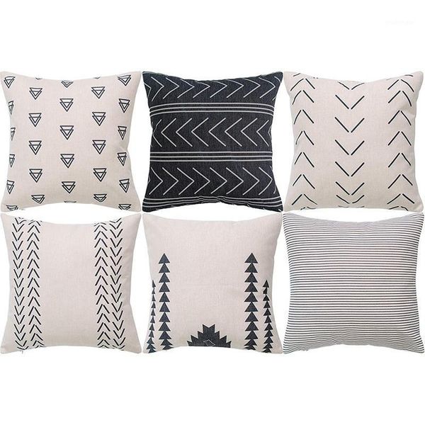 geometric pillow case - set of 6 - decorative cotton sofa square cushion cushion cover, 45 x 45 cm1
geometric pillow case - set of 6 - decorative cotton sofa square cushion cushion cover, 45 x 45 cm1