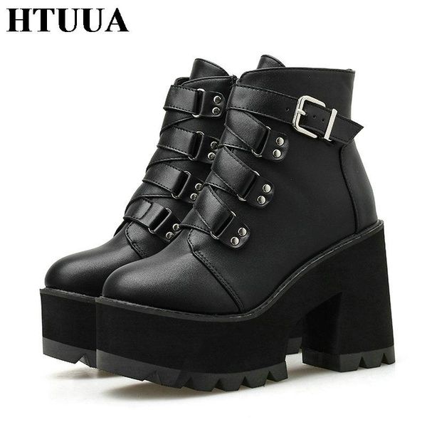 htuua 2020 new short plush winter boots women thick high heels platform boots female gothic punk ankle chunky shoes sx4274, Black
htuua 2020 new short plush winter boots women thick high heels platform boots female gothic punk ankle chunky shoes sx4274, Black
