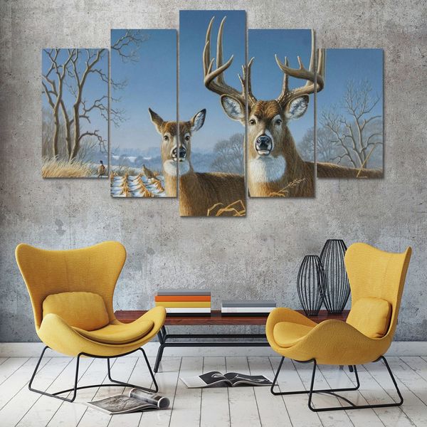 modern home wall art decor pictures 5 pieces grassland animal deer snowfield landscape hd print painting on canvas(no frame
modern home wall art decor pictures 5 pieces grassland animal deer snowfield landscape hd print painting on canvas(no frame
