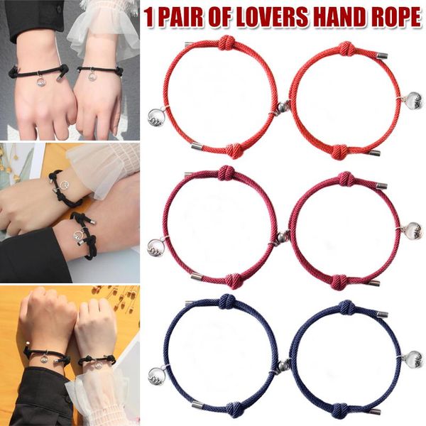 charm bracelets attract couples magnetic buckle adjustable braid rope bracelet aic88, Golden;silver
charm bracelets attract couples magnetic buckle adjustable braid rope bracelet aic88, Golden;silver