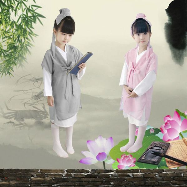 stage wear chinese ancient children's hanfu suit tang dynasty folk student costume performance outfit for cosplay girls robe, Black;red
stage wear chinese ancient children's hanfu suit tang dynasty folk student costume performance outfit for cosplay girls robe, Black;red