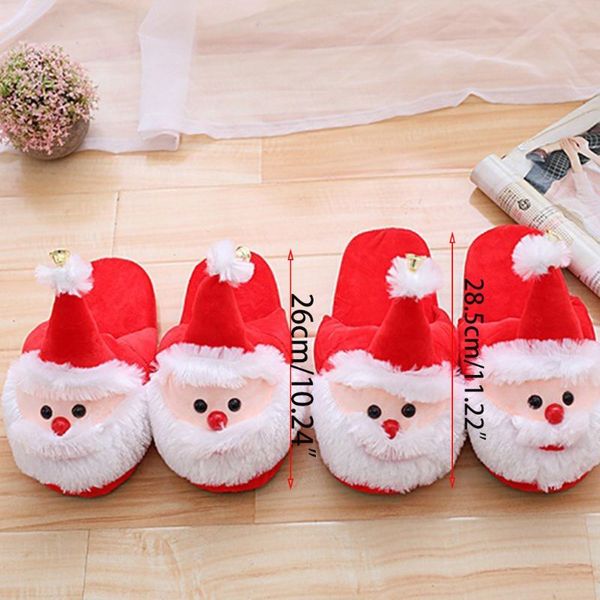 women men christmas 3d santa claus slippers winter plush stuffed anti-slip shoes y201026, Black
women men christmas 3d santa claus slippers winter plush stuffed anti-slip shoes y201026, Black