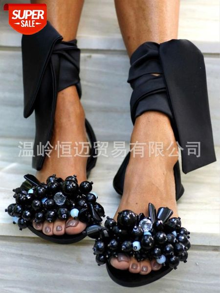 hkxn 2020 summer women flat sandals pearl ankle strap women's shoes casual comfort beach shoes y zapatos de mujer #n04a, Black
hkxn 2020 summer women flat sandals pearl ankle strap women's shoes casual comfort beach shoes y zapatos de mujer #n04a, Black