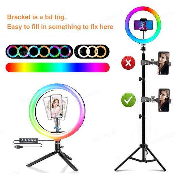 flash heads mamen dimmable rgb led selfie ring fill light po lamp with rotation tripod for makeup video live aro de luz para celular1
flash heads mamen dimmable rgb led selfie ring fill light po lamp with rotation tripod for makeup video live aro de luz para celular1