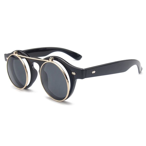 steampunk double clamshell men's sunglasses metal occidentally trend sunshade glasses fashion round frame oversized sun glasses, White;black
steampunk double clamshell men's sunglasses metal occidentally trend sunshade glasses fashion round frame oversized sun glasses, White;black