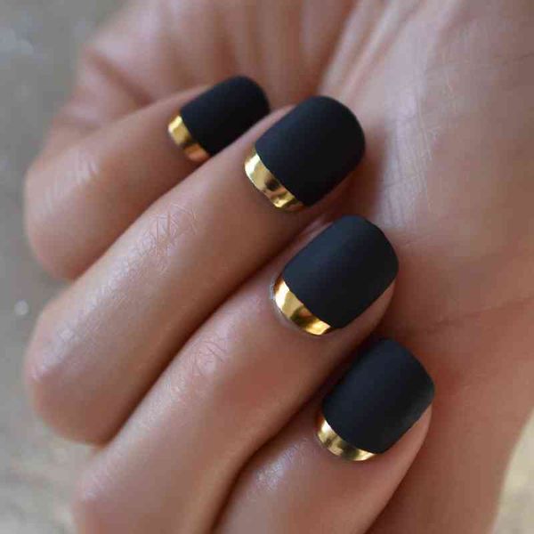 false nails matte black full cover short round press on nails gold metallic line designed plastic frosted cute fake false set 24pcs 220225, Red;gold
false nails matte black full cover short round press on nails gold metallic line designed plastic frosted cute fake false set 24pcs 220225, Red;gold