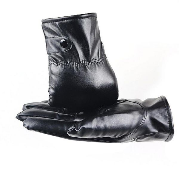 mens pu leather winter super driving cashmere full finger gloves men solid thick warm mittens, Blue;gray
mens pu leather winter super driving cashmere full finger gloves men solid thick warm mittens, Blue;gray