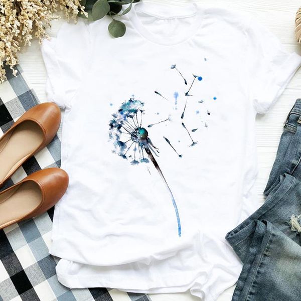 women lady trend dandelion watercolor fashion casual 90s print t tee womens tshirt for female shirt clothes graphic t-shirt, White
women lady trend dandelion watercolor fashion casual 90s print t tee womens tshirt for female shirt clothes graphic t-shirt, White