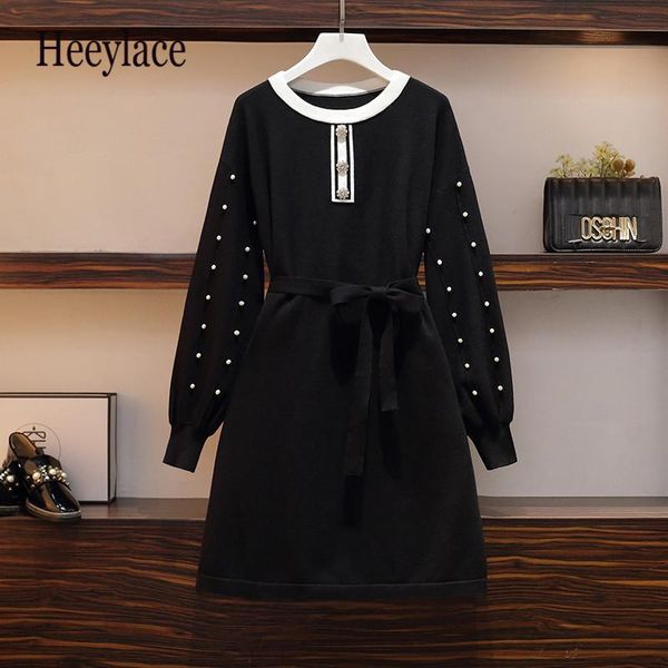 casual dresses plus size autumn winter sweater women warm black thick knit dress o neck long sleeve elegant beading bandage party robe vesti, Black;gray
casual dresses plus size autumn winter sweater women warm black thick knit dress o neck long sleeve elegant beading bandage party robe vesti, Black;gray