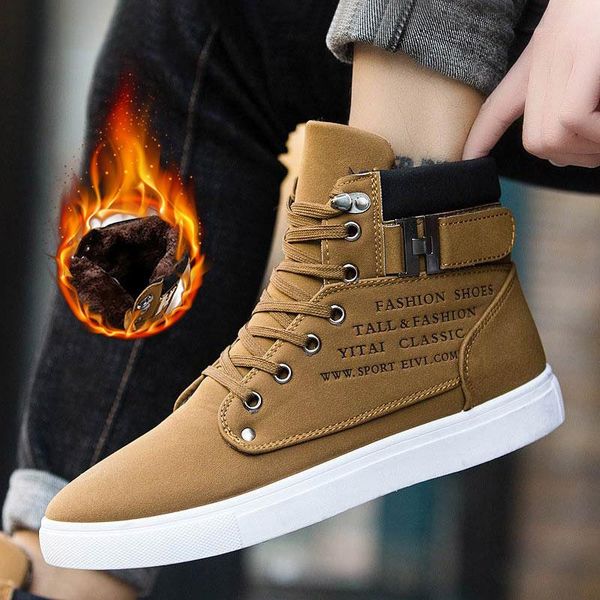 men snow boots 2020 fashion high-pu warm plus fur ankle boots men shoes lace-up autumn winter 39-47 botas masculina, Black
men snow boots 2020 fashion high-pu warm plus fur ankle boots men shoes lace-up autumn winter 39-47 botas masculina, Black