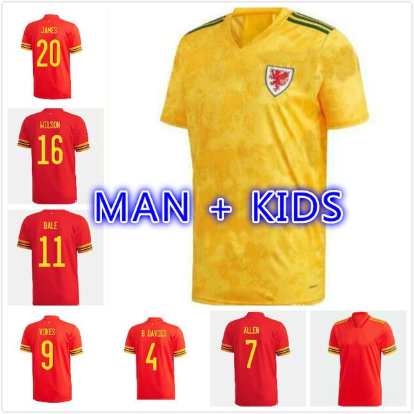 man kids 2020 2021 wales soccer jerseys 11 bale 10 ramsey vokes allen james wilson b.davies custom home red kids youth football shirt, Black;yellow
man kids 2020 2021 wales soccer jerseys 11 bale 10 ramsey vokes allen james wilson b.davies custom home red kids youth football shirt, Black;yellow