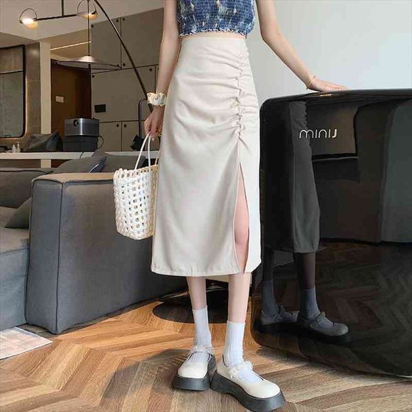 summer solid elegant skirt women high waist korean designer split casual skirt female a-line beach outing sweet midi, Black
summer solid elegant skirt women high waist korean designer split casual skirt female a-line beach outing sweet midi, Black