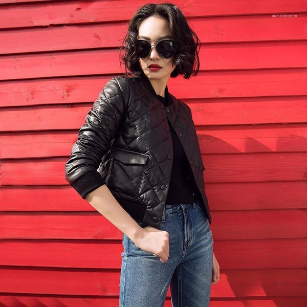 women's leather & faux sheepskin real 100% coat female korean baseball down jackets 2021 autumn winter jacket women genuine my1, Black
women's leather & faux sheepskin real 100% coat female korean baseball down jackets 2021 autumn winter jacket women genuine my1, Black