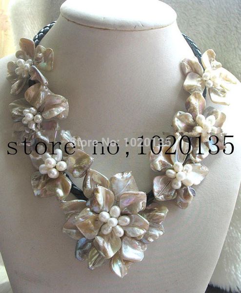 chains freshwater pearl white rice and shell flower necklace bracelet 18inch nature handmade wholesale fppj, Silver
chains freshwater pearl white rice and shell flower necklace bracelet 18inch nature handmade wholesale fppj, Silver