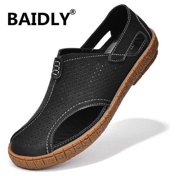 man summer ssandals comfortable fashion leisure beach genuine leather sandals men leather shoes man sneakers t200420, Black
man summer ssandals comfortable fashion leisure beach genuine leather sandals men leather shoes man sneakers t200420, Black