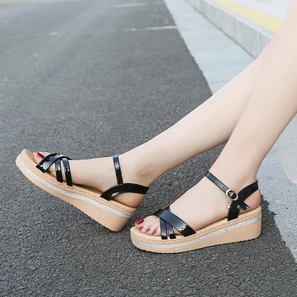 high heels summer 2020 shoes women crystal bohemian style wedge sandals ladies causal shoes sandals chaussure dete femme#04081, Black
high heels summer 2020 shoes women crystal bohemian style wedge sandals ladies causal shoes sandals chaussure dete femme#04081, Black