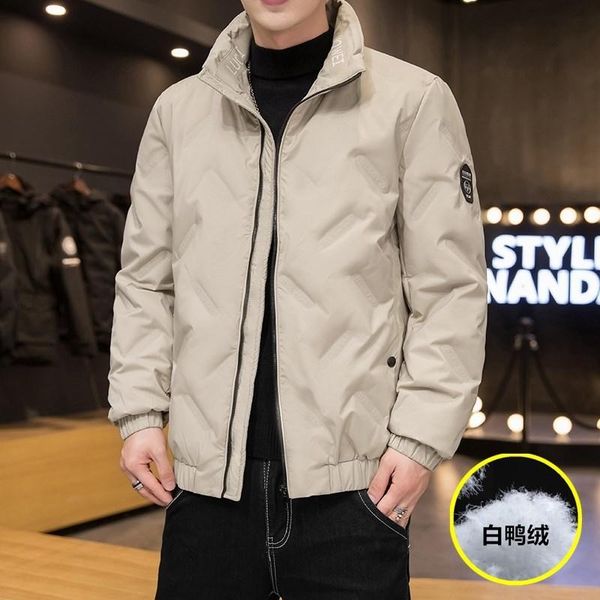 men's down & parkas 2021 male han edition fashion logo with thick cotton-padded jacket coat collar short handsome clothing, Black
men's down & parkas 2021 male han edition fashion logo with thick cotton-padded jacket coat collar short handsome clothing, Black