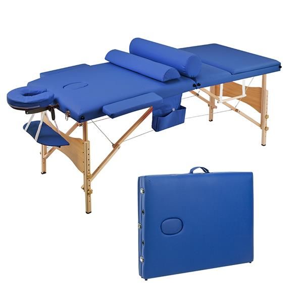 sections folding portable beauty massage table set 70cm wide blue ship from us drop shipping 
sections folding portable beauty massage table set 70cm wide blue ship from us drop shipping