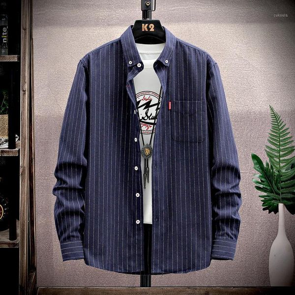 men's shirt long-sleeved inch youth trend striped casual loose korean spring 2021 new jacket shirt1, White;black
men's shirt long-sleeved inch youth trend striped casual loose korean spring 2021 new jacket shirt1, White;black
