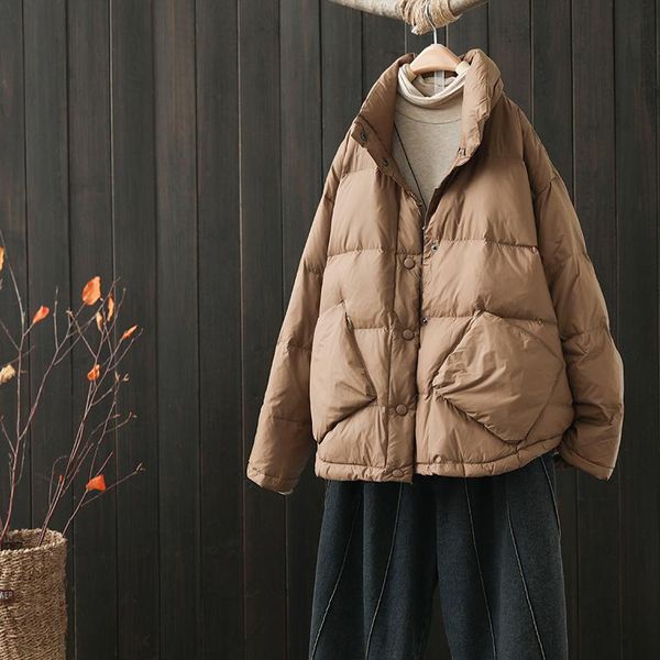 women's down & parkas the stand-up collar 90 white duck short jacket 2021 winter outfit loose and thin all-match fashion, Black
women's down & parkas the stand-up collar 90 white duck short jacket 2021 winter outfit loose and thin all-match fashion, Black