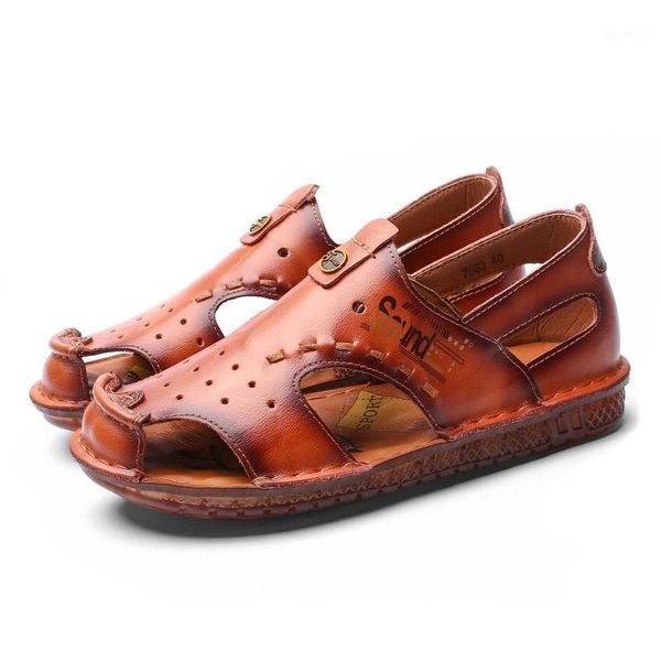 men's sandals leather handmade beach sandals men's sports leisure man summer breathable slip-on outdoor footwear sport sneakers1, Black
men's sandals leather handmade beach sandals men's sports leisure man summer breathable slip-on outdoor footwear sport sneakers1, Black