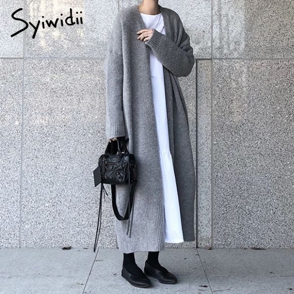 syiwidii new long cardigan women elegant ladies loose ribbed knitted oversize sweaters fashion long coat autumn and winter 201128, White;black
syiwidii new long cardigan women elegant ladies loose ribbed knitted oversize sweaters fashion long coat autumn and winter 201128, White;black