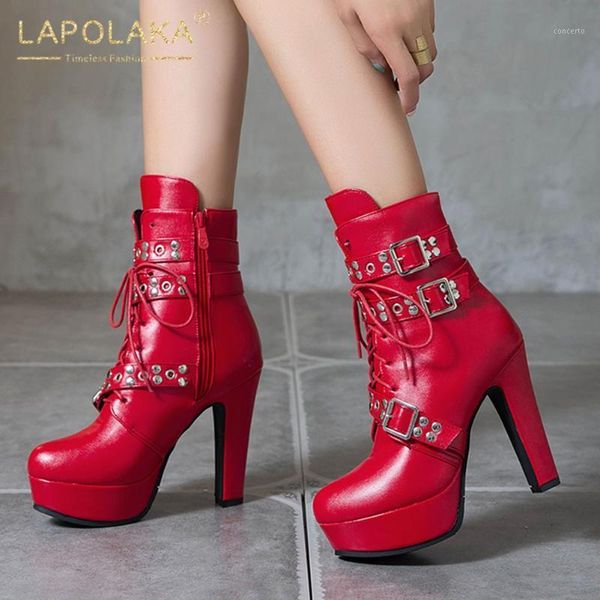 lapolaka 2020 new fashion spike high heels motorcycle boots women shoes platform zip up black red fashion boots ladies shoes1
lapolaka 2020 new fashion spike high heels motorcycle boots women shoes platform zip up black red fashion boots ladies shoes1