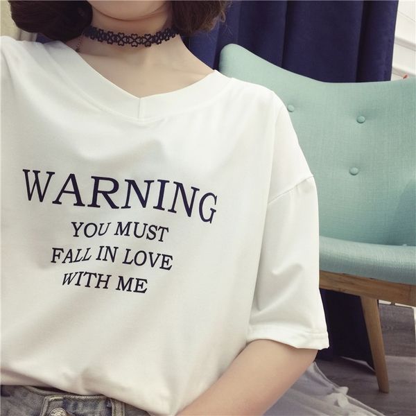 hkloa 2019 летом новый свободной коротких рукава women'sstyle футболка футболка v-образный вырез harajuku бфа корейских женщин студенческого, White
hkloa 2019 летом новый свободной коротких рукава women'sstyle футболка футболка v-образный вырез harajuku бфа корейских женщин студенческого, White