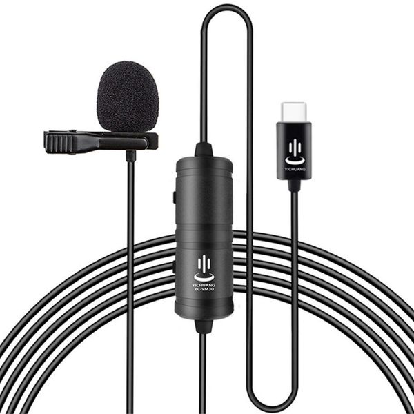yichuang yc-vm30 usb-c type-c dual modes lavalier recording microphone cable length 6m
yichuang yc-vm30 usb-c type-c dual modes lavalier recording microphone cable length 6m