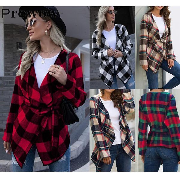 prowow autumn winter fashion plaid slim belt blends coats female casual simple streetwear long sleeve cardigan jackets 1, Black
prowow autumn winter fashion plaid slim belt blends coats female casual simple streetwear long sleeve cardigan jackets 1, Black