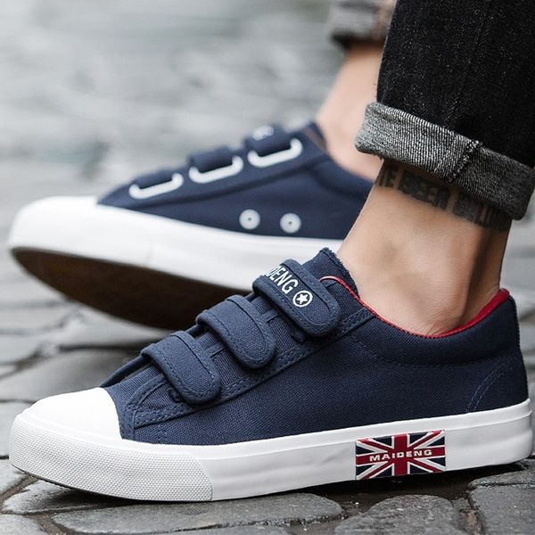mens sneakers canvas for boys breathable hook & loop solid brand hard-wearing fashion black/blue/white shoes man y200801
mens sneakers canvas for boys breathable hook & loop solid brand hard-wearing fashion black/blue/white shoes man y200801