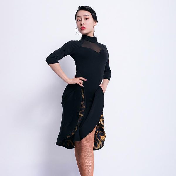 stage wear latin dance dress women mesh skirt rumba practice clothes competition performance costumes vo653, Black;red
stage wear latin dance dress women mesh skirt rumba practice clothes competition performance costumes vo653, Black;red