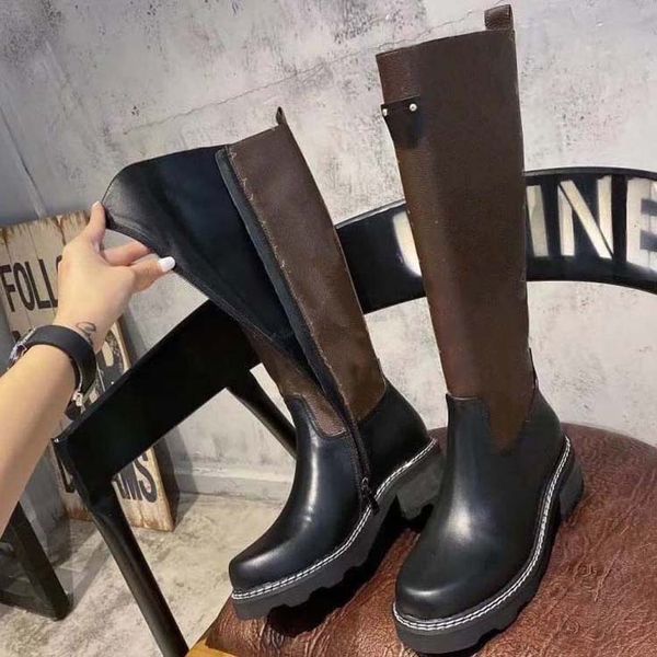 fashion color matching round head women long boots female martin casual wild non-slip leather women boots roman boots 01, Black
fashion color matching round head women long boots female martin casual wild non-slip leather women boots roman boots 01, Black