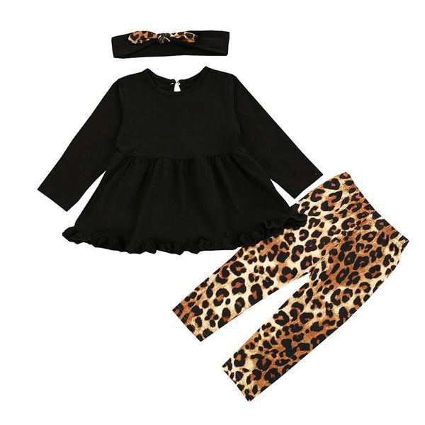 kids baby girls long sleeve clothes sets solid color ruffles dress t-shirt leopard pants trousers headband 3pcs spring clothing, White
kids baby girls long sleeve clothes sets solid color ruffles dress t-shirt leopard pants trousers headband 3pcs spring clothing, White
