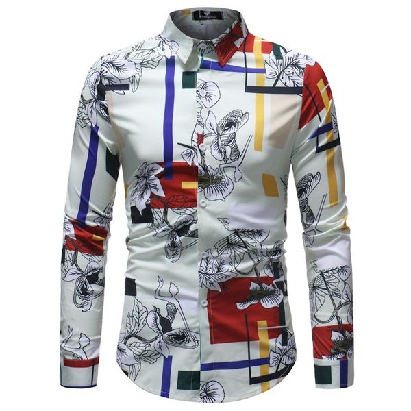 men's casual shirts men hawaiian shirt long sleeve floral print mens dress formal camisa social masculina slim fit 5xl, White;black
men's casual shirts men hawaiian shirt long sleeve floral print mens dress formal camisa social masculina slim fit 5xl, White;black
