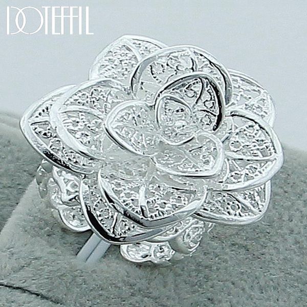 doteffil 925 sterling silver rose flower open ring hollow out design ring for women wedding engagement party jewelry, Golden;silver
doteffil 925 sterling silver rose flower open ring hollow out design ring for women wedding engagement party jewelry, Golden;silver