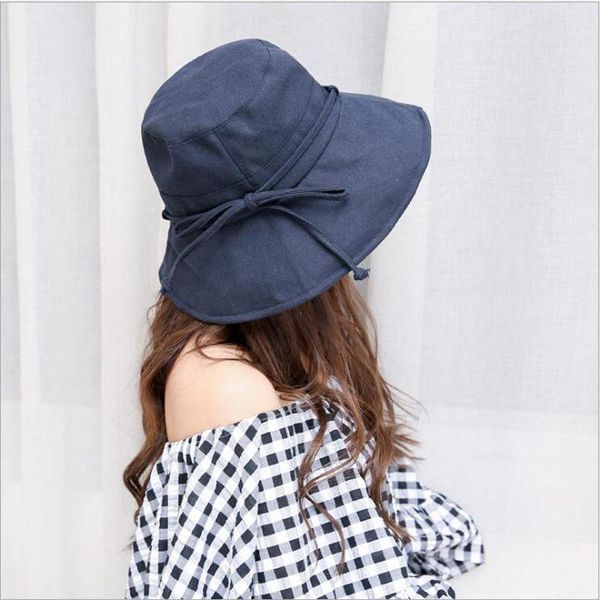 2020 new fashion women floppy cotton sun hat with bow wide large brim cap summer beach foldable neck anti-ultraviolet hats, Blue;gray
2020 new fashion women floppy cotton sun hat with bow wide large brim cap summer beach foldable neck anti-ultraviolet hats, Blue;gray