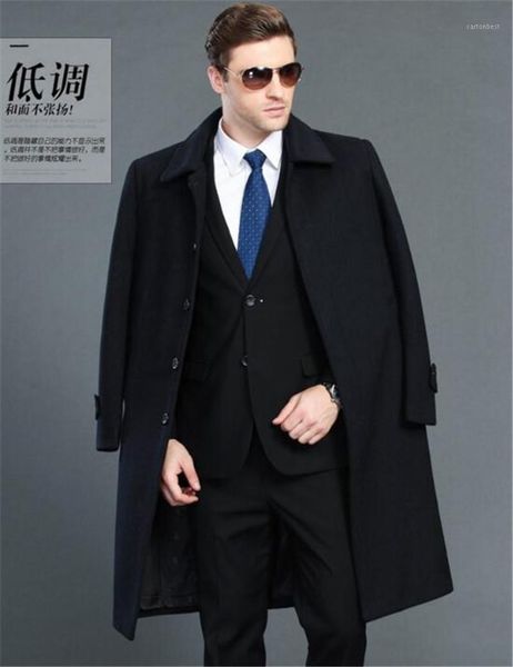 men's wool & blends coat men autumn and winter fashion plus velvet long section single-breasted cashmere business 1, Black
men's wool & blends coat men autumn and winter fashion plus velvet long section single-breasted cashmere business 1, Black