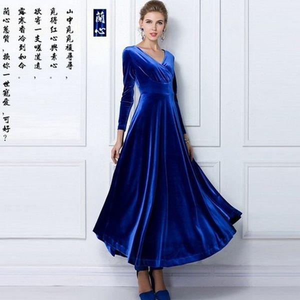 winter 2015 autumn spring sleeve and plush super long v-neck dress, Black;gray
winter 2015 autumn spring sleeve and plush super long v-neck dress, Black;gray