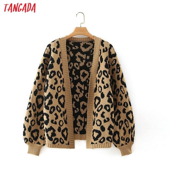 tangada women oversize leopard vintage lantern sleeve jumper female knitted cardigan coat 5x14, Tan;black
tangada women oversize leopard vintage lantern sleeve jumper female knitted cardigan coat 5x14, Tan;black