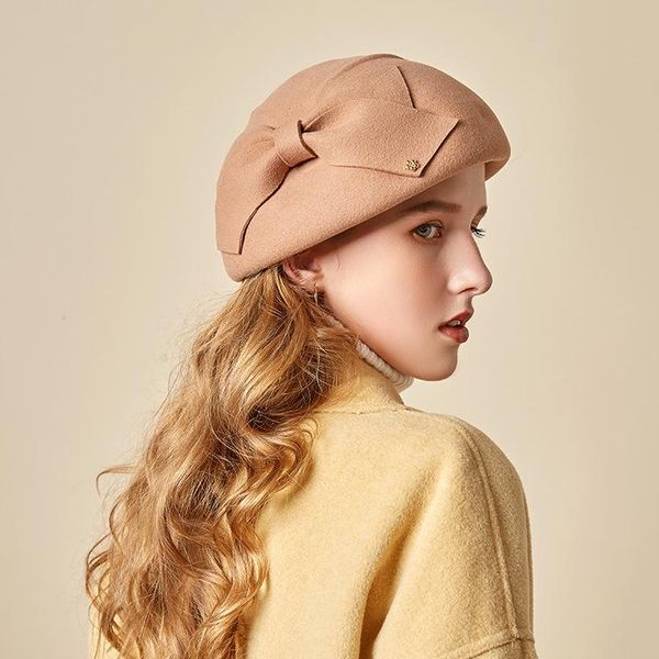 berets hat female woolen stewardess korean beret retro all-match hats cappello donna boinas para mujer chapeau femme kapelusz, Blue;gray
