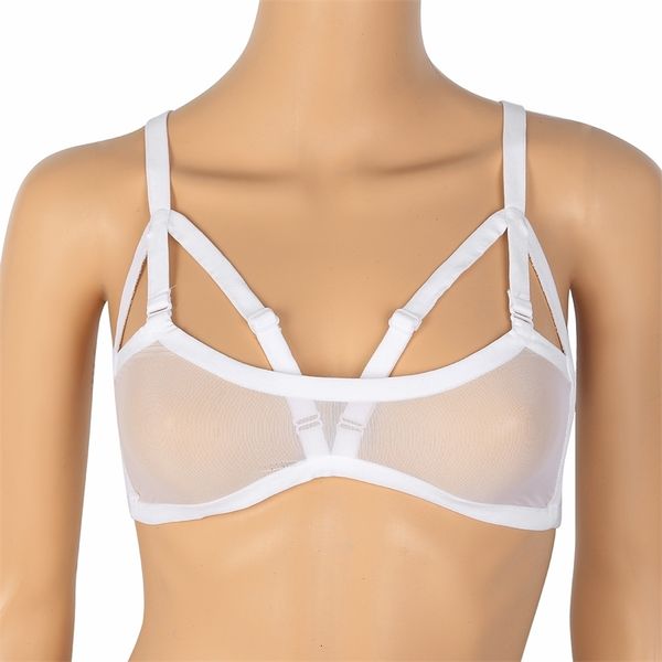 womens lingerie soft mesh see through adjustable spaghetti straps back cross bralette wire-no pad bondage bra
womens lingerie soft mesh see through adjustable spaghetti straps back cross bralette wire-no pad bondage bra